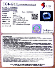 4.93/CT Natural Blue Sapphire with Govt Lab Certificate-BLUSA9V